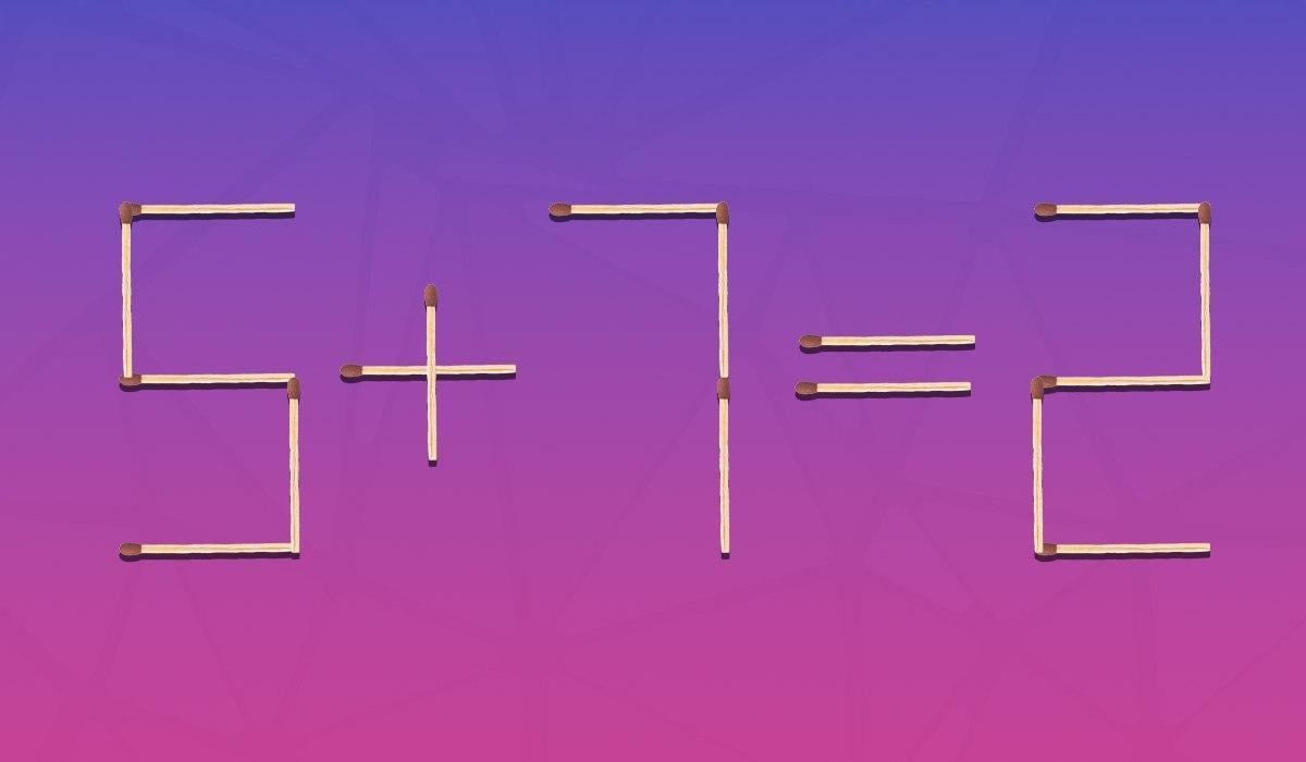 Trebate presložiti jednu šibicu i jednakost će postati točna: test inteligencije