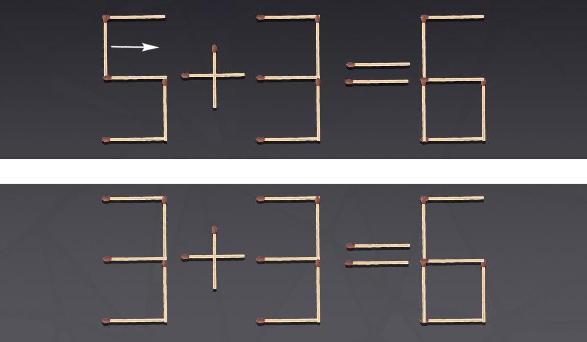 Vrlo teška zagonetka: trebate pomaknuti samo jednu šibicu