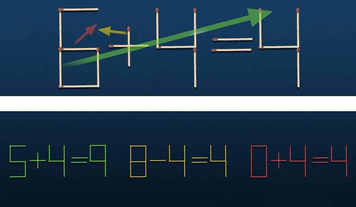Koju šibicu treba pomaknuti da bi jednakost postala istinita: teška zagonetka