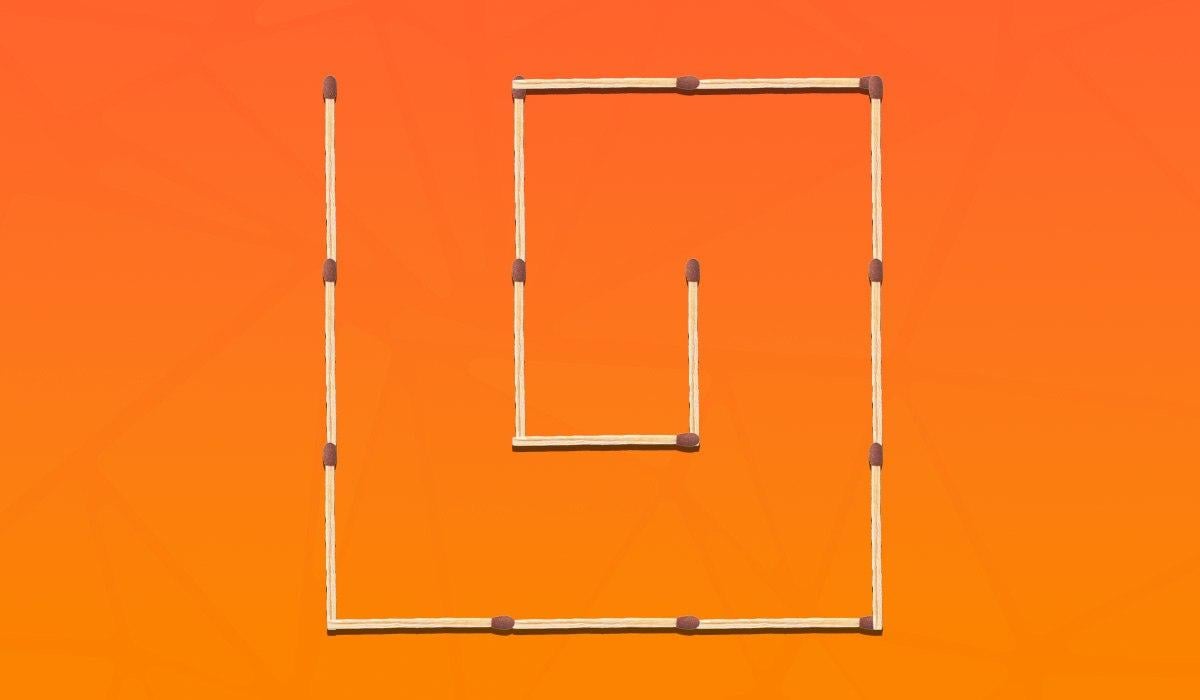 Morate pomaknuti 3 šibice da napravite 2 kvadrata: vrlo teška zagonetka