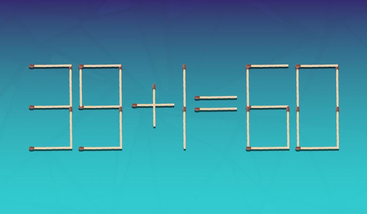 Koju šibicu treba pomaknuti da bi jednadžba bila istinita: IQ test