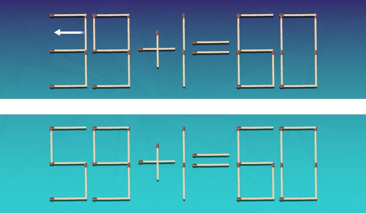Koju šibicu treba pomaknuti da bi jednadžba bila istinita: IQ test